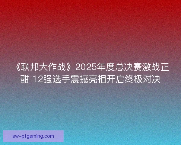 《联邦大作战》2025年度总决赛激战正酣 12强选手震撼亮相开启终极对决